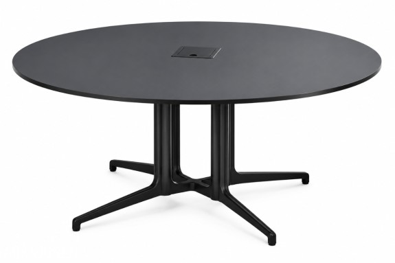 2023 Fora Form Kvart rundt møtebord / konferansebord Ø160 cm - sort