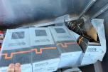 4 stk. oppbevaringskasser i metall/aluminium med diverse festemateriell