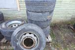 8 stk. Bridgestone RW-Drive 295/80R22.5 152/148M, M+S, på stålfelg