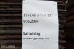 19 x 148 mm. Dobbeltfals Kledning 28 grader. Saltutslag