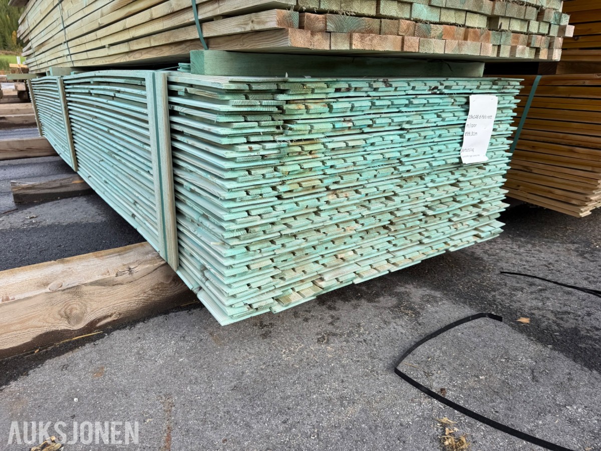 19 x 148 mm. Dobbeltfals Kledning. Rett m/spor. Saltutslag