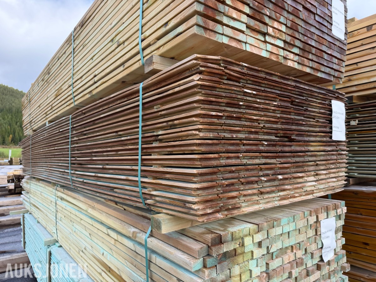 19 x 123 mm. Dobbeltfals kledning tett. Saltutslag