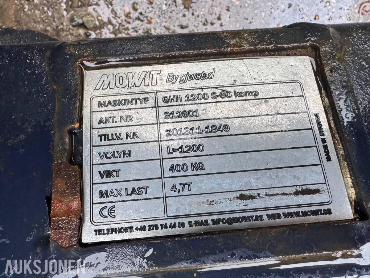 2013 Andre MOWI GHH 1200 S-60 KOMP PALLEGAFFEL 4,7T