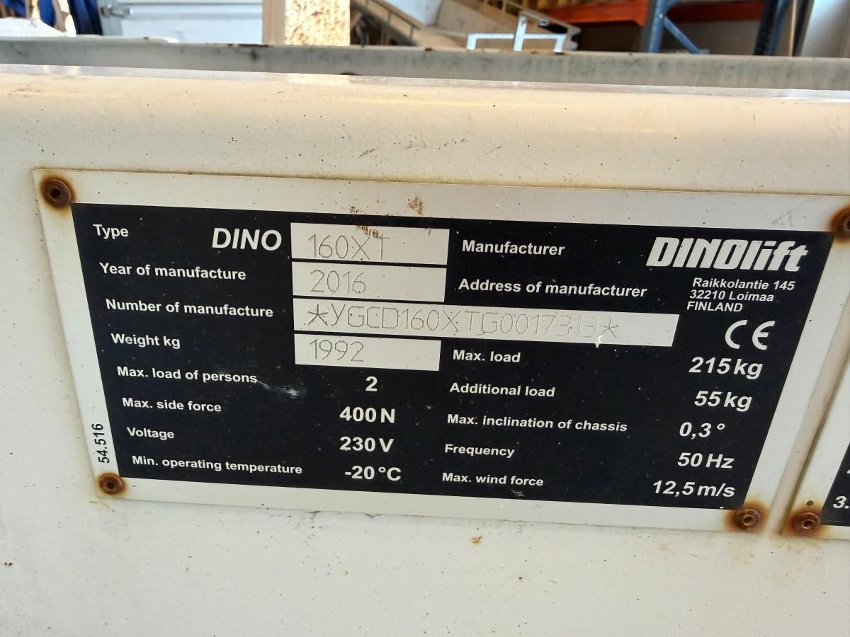 2016 Dino 160 XT-2 bomlift, 2532 t, reparasjonsobjekt