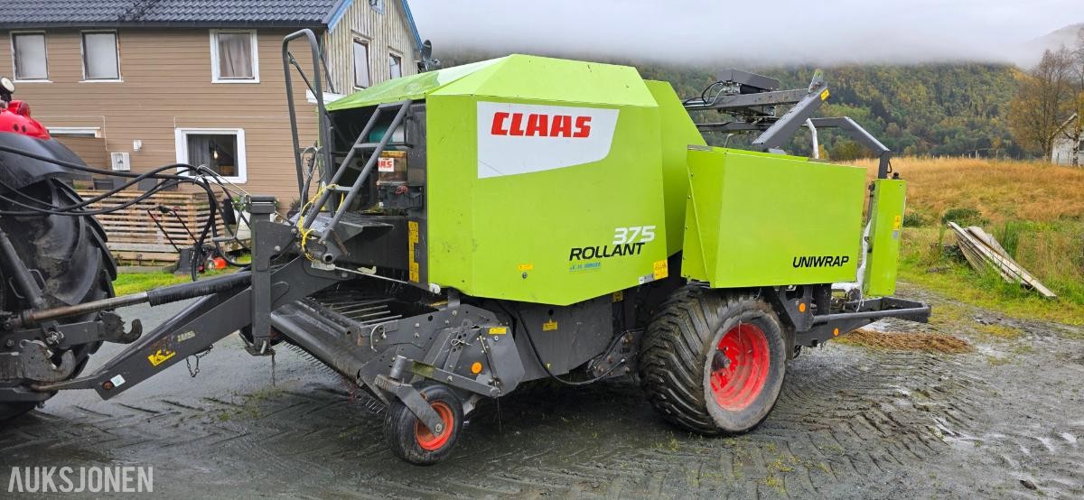 2013 Claas Rollant 375 UniWrap rundballepresse, 722 t, 11 502 baller