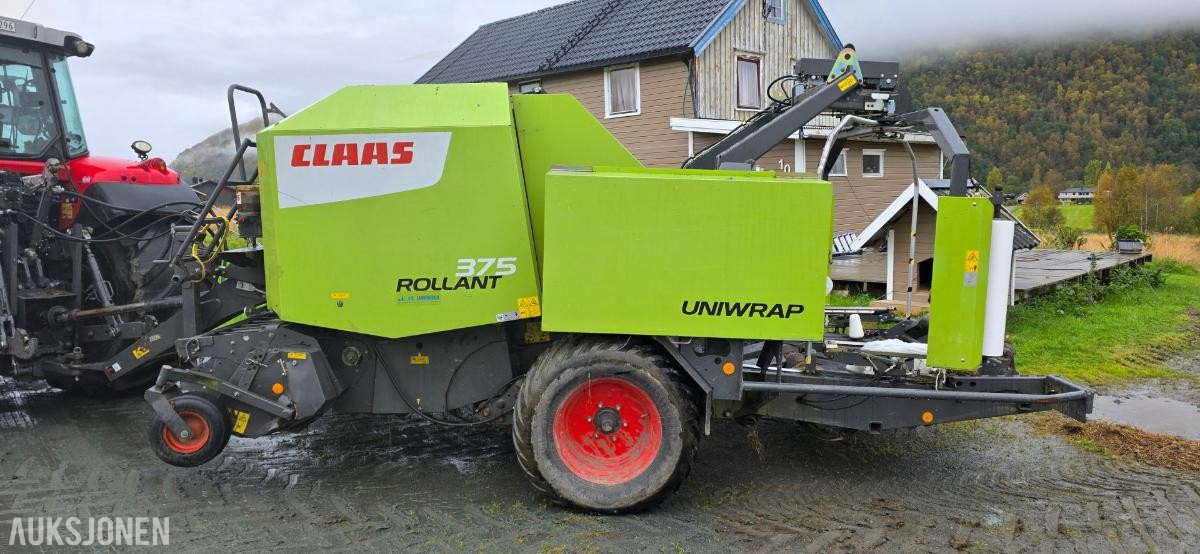 2013 Claas Rollant 375 UniWrap rundballepresse, 722 t, 11 502 baller