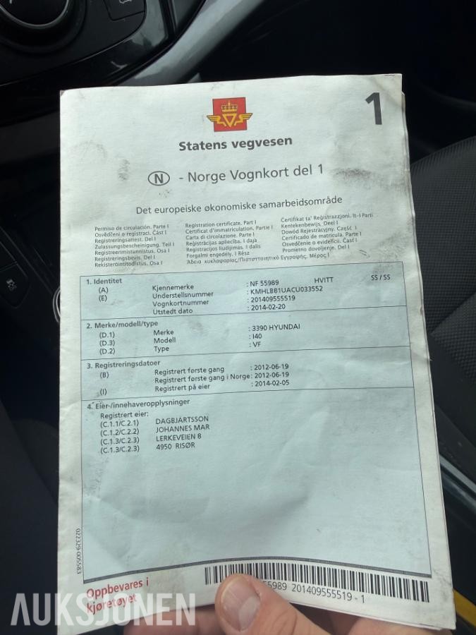 2012 Hyundai i40 1.7 116hk  manuell 