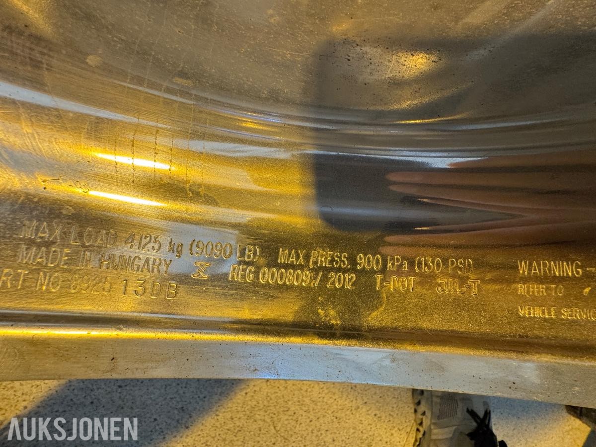 Alcoa 22.5x9.00-176 aluminiums felger / 8 stk