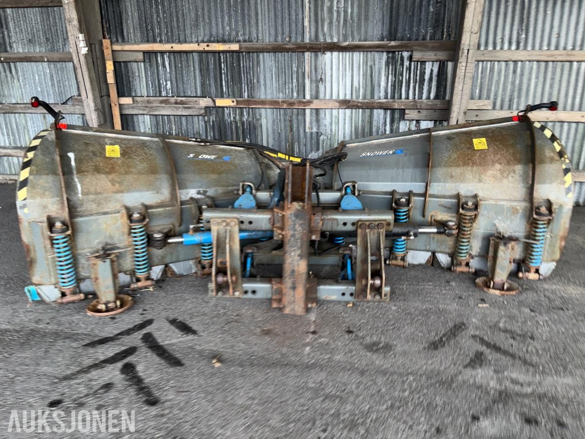 Snowek hydraulisk V-plog - 366 cm bredde, 3-punkt og Trima-feste