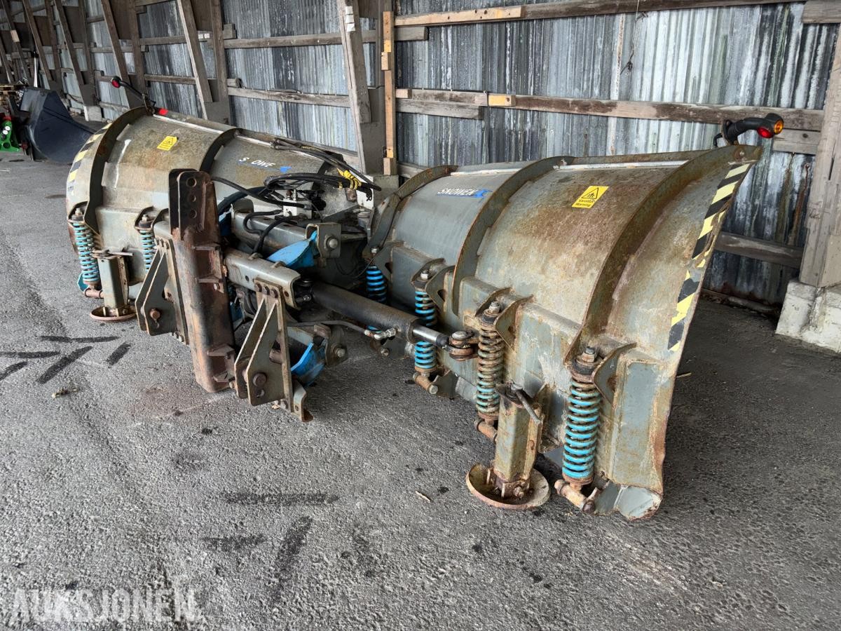 Snowek hydraulisk V-plog - 366 cm bredde, 3-punkt og Trima-feste