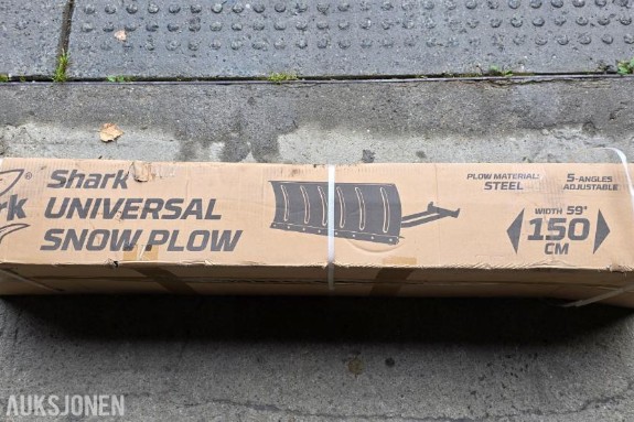 2024 Andre Ubrukt Shark Universal Snow Plow 59" / 150 cm snøplog til ATV/UTV – monteringssett