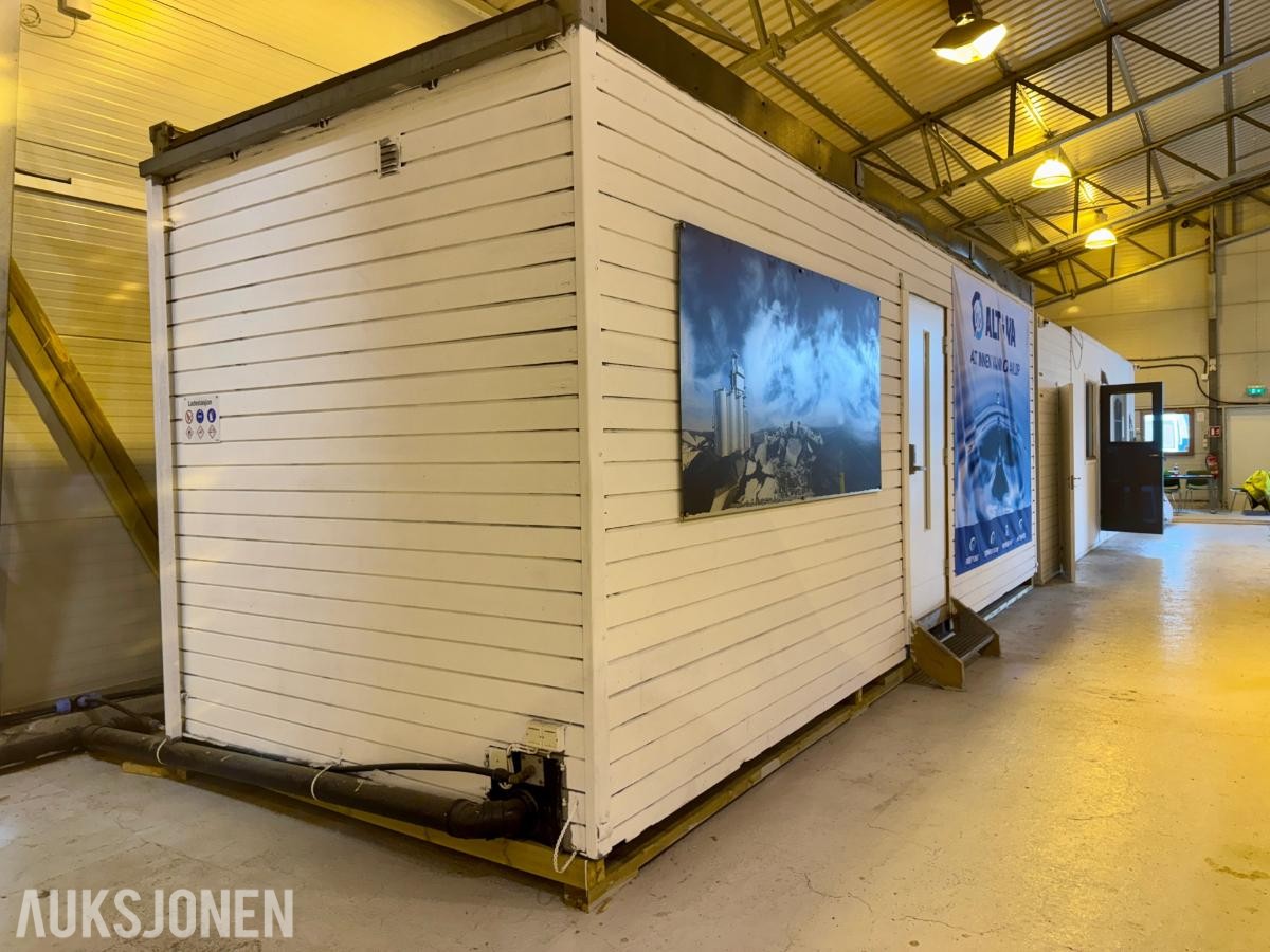 Mannskapsbrakke - garderobebrakke med dusj, toaletter og vaskerenne – 3-fas