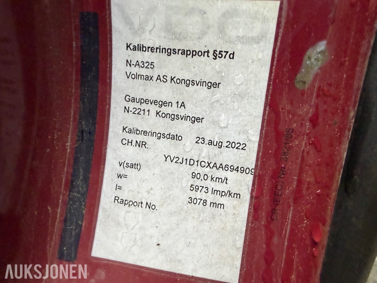 2010 mod. Volvo FM330 6x2 Krokbil, m/Laxo liftdumper