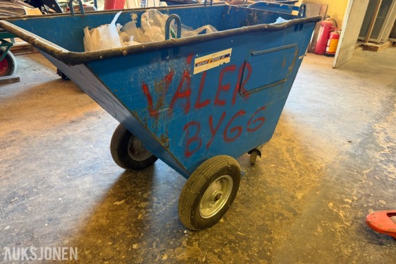 Instant Blåprodukter materia / avfallsvogn. 700 kg, luftfylte hjul