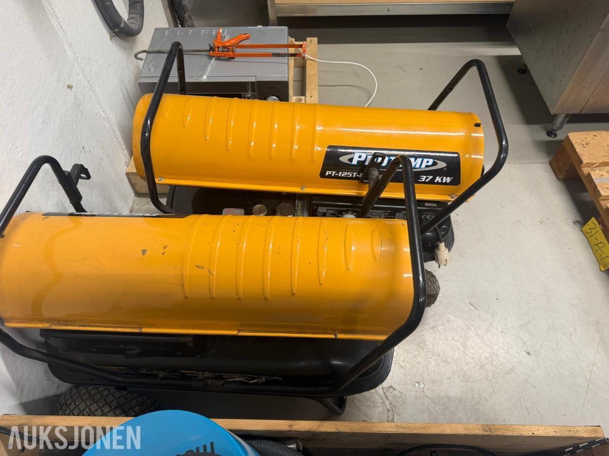 2 stk. ProTemp PT-125T-KFA-EU byggvarmere 37 kW