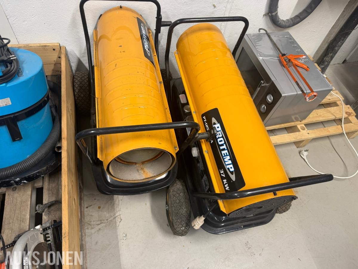 2 stk. ProTemp PT-125T-KFA-EU byggvarmere 37 kW