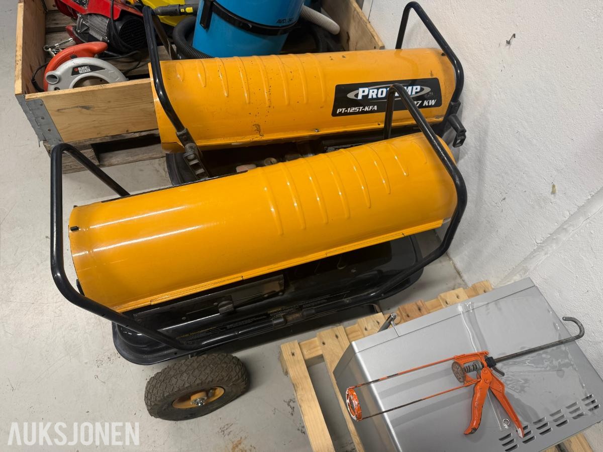 2 stk. ProTemp PT-125T-KFA-EU byggvarmere 37 kW