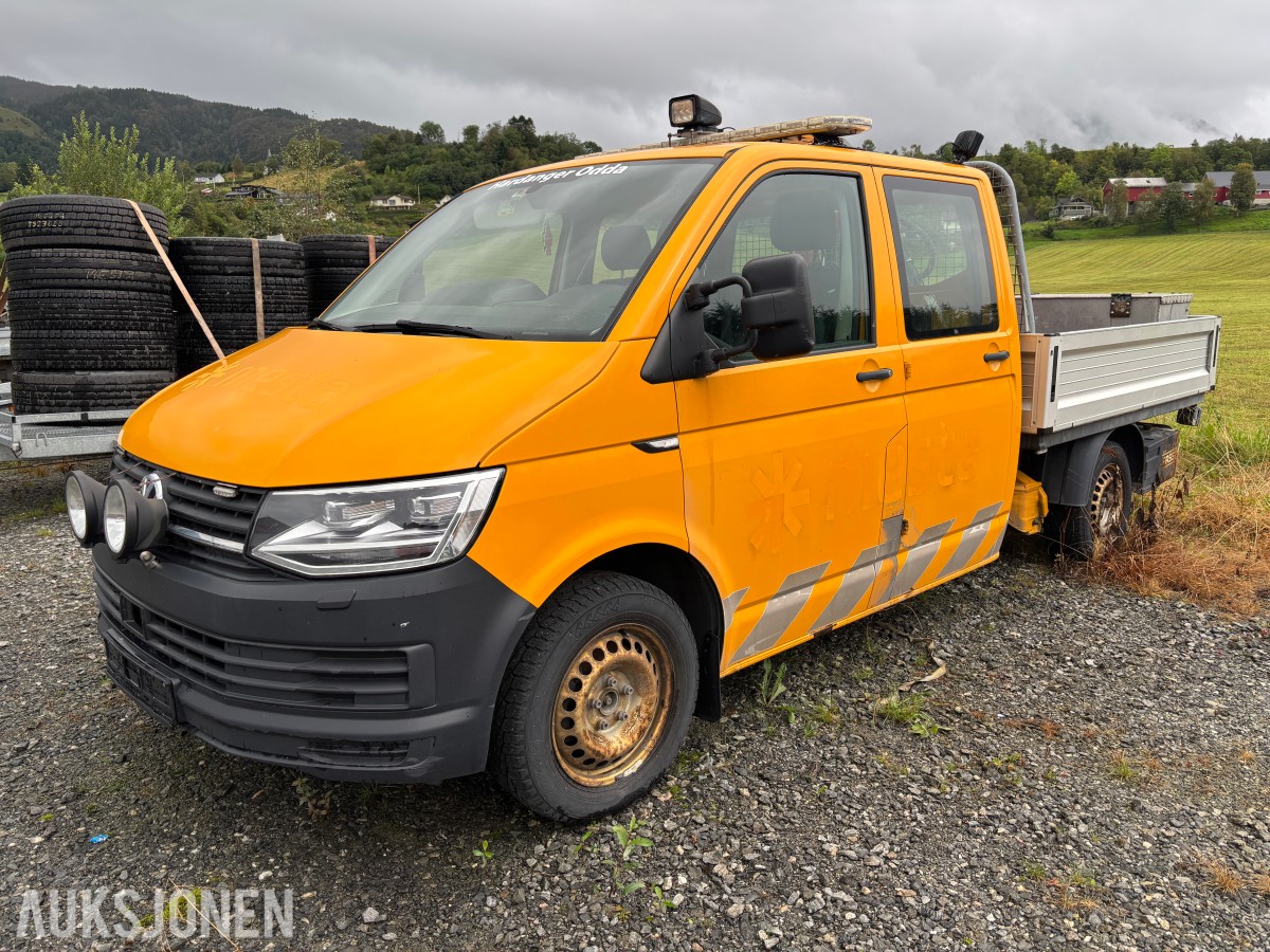 2019 VOLKSWAGEN TRANSPORTER 2.0 TDI 150HK 4MOTION DOBBELCAB / PLAN / FASSI-KRAN – REP.OBJEKT
