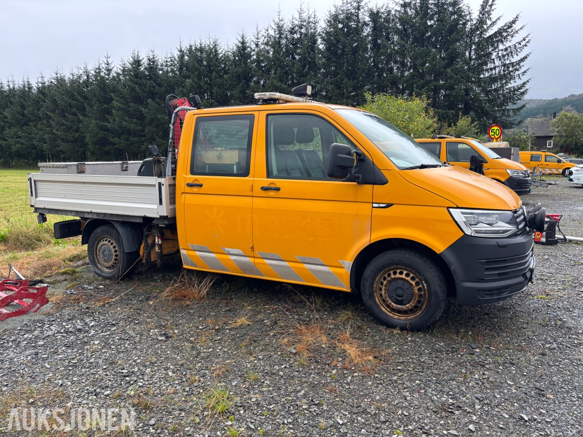 2019 VOLKSWAGEN TRANSPORTER 2.0 TDI 150HK 4MOTION DOBBELCAB / PLAN / FASSI-KRAN – REP.OBJEKT