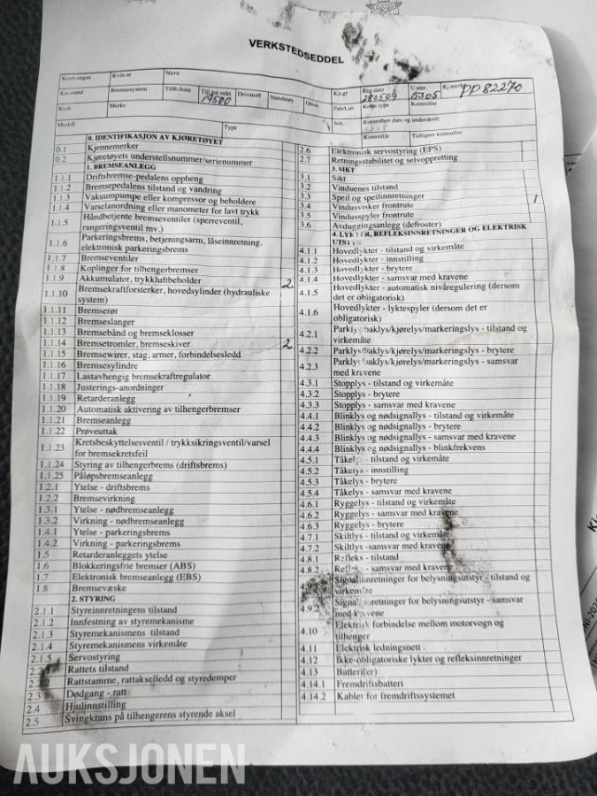 2009 Mercedes-Benz 1832L/42 4X2M Skapbil, reparasjonsobjekt