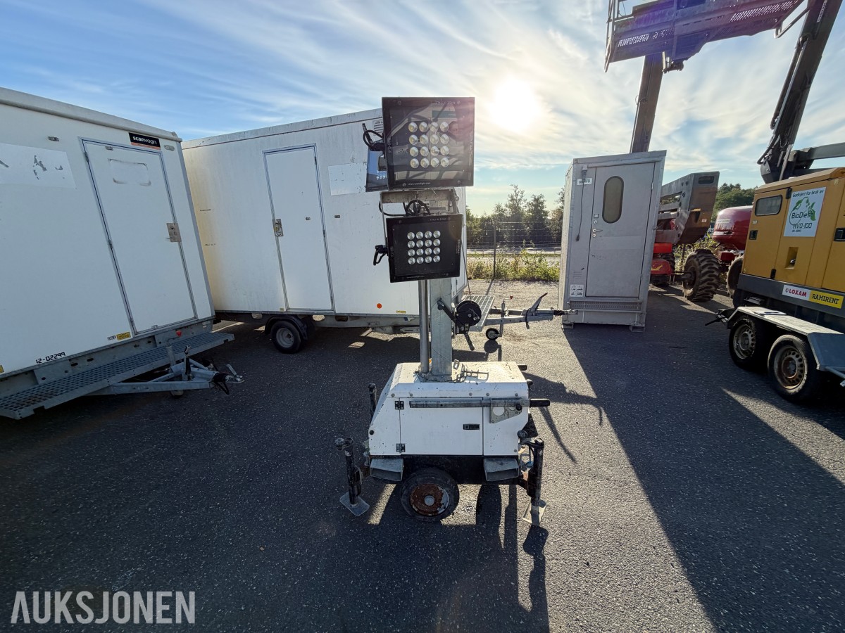 Generac Tower Light mobilt LED-lystårn 7 m teleskopmast