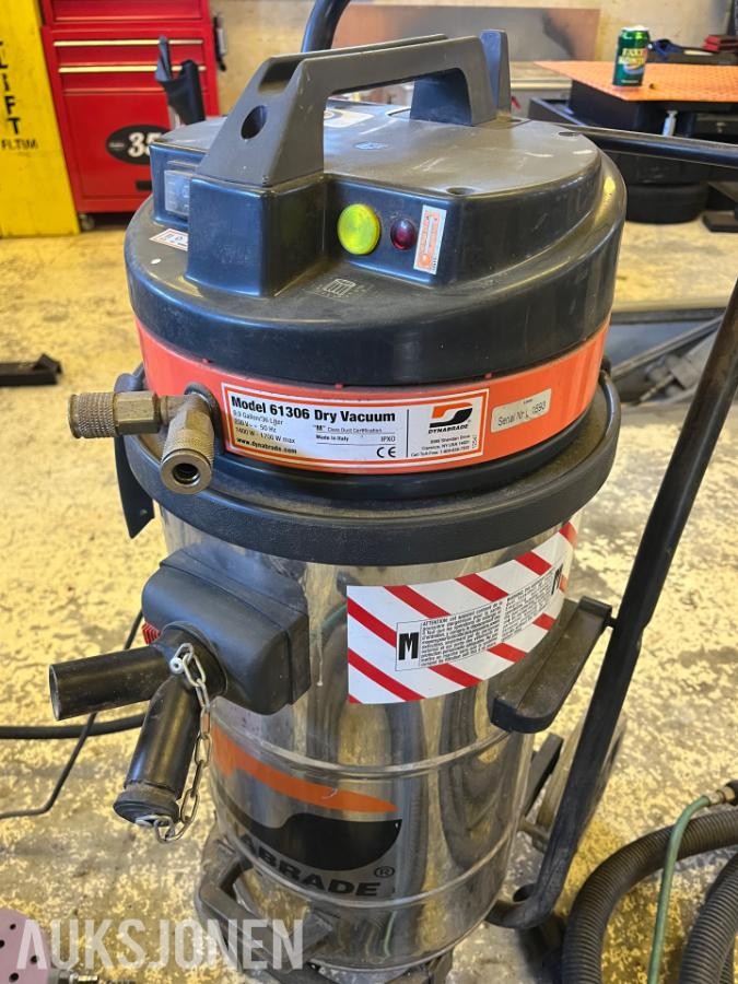 Dynabrade pussemaskiner med autostart avsug