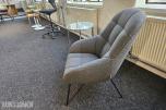 Wendelbo Chill High Back loungestol med rundt trillebord