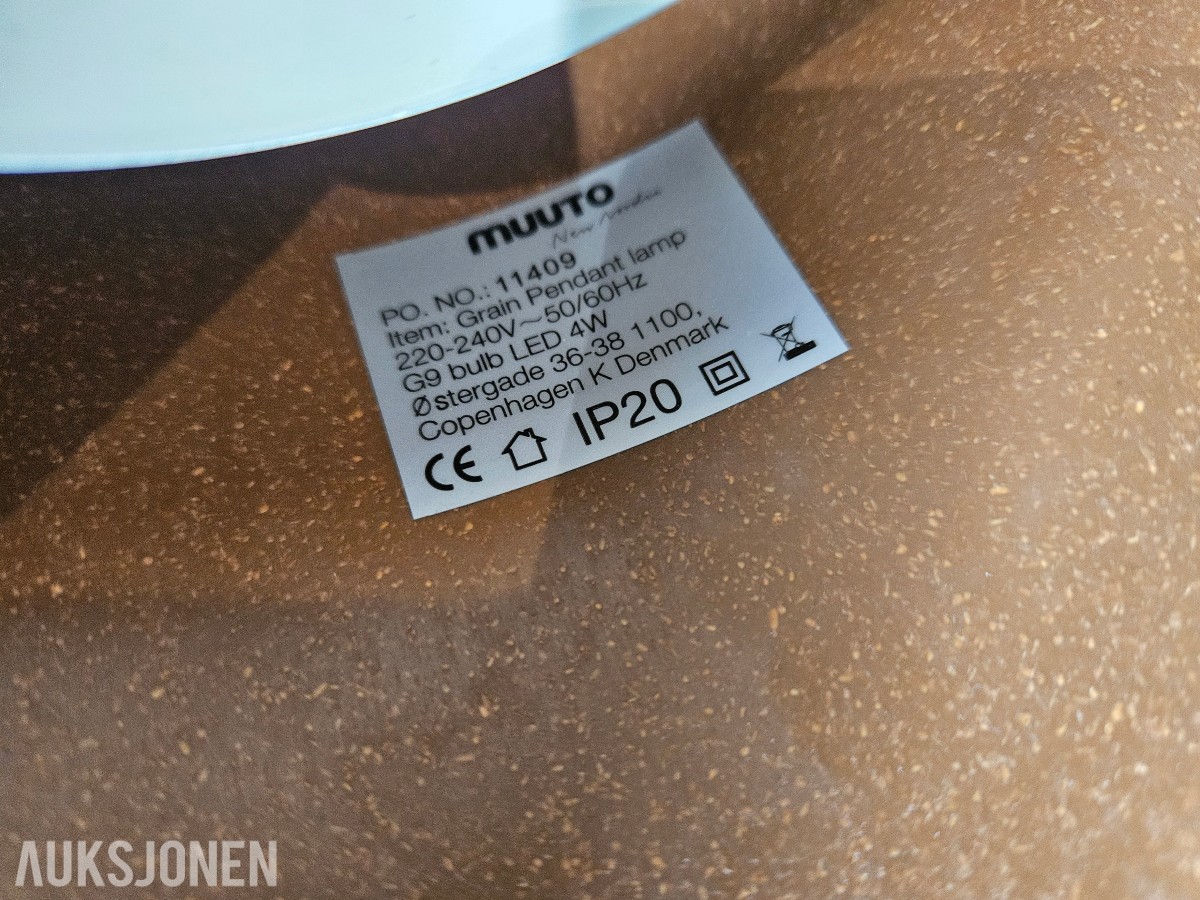 2 stk Muuto pendellamper – Grain & E27