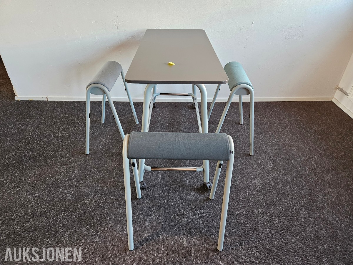 Sedus Se:Lab High Desk med 3 stk Hopper Standing Seat