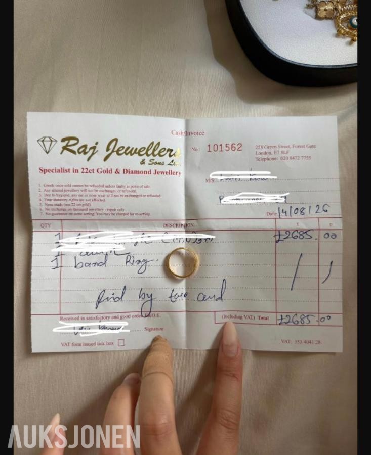 Gulløredobber, gull ringer
