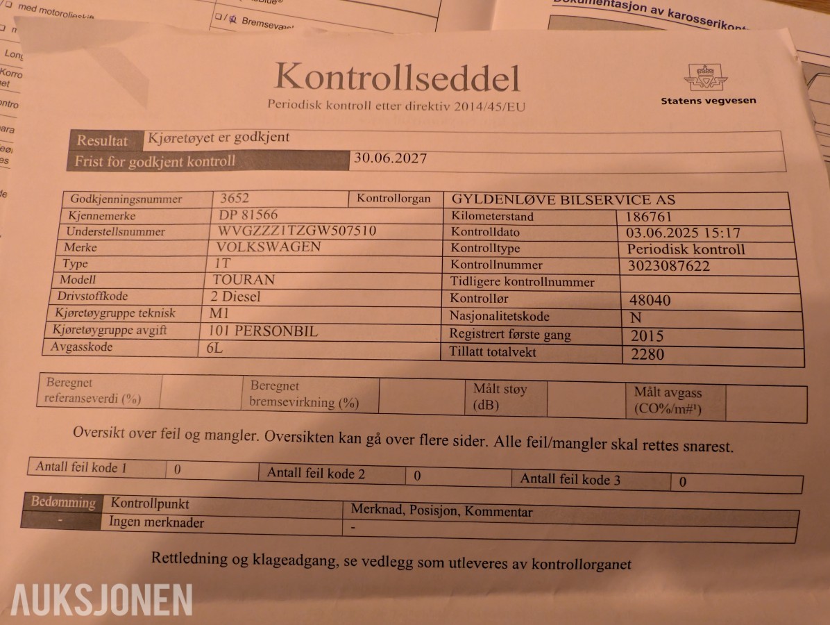 2016 VOLKSWAGEN TOURAN 1.6 TDI 110HK 7-SETER HENGERFESTE VARMER ACC MASSASJE