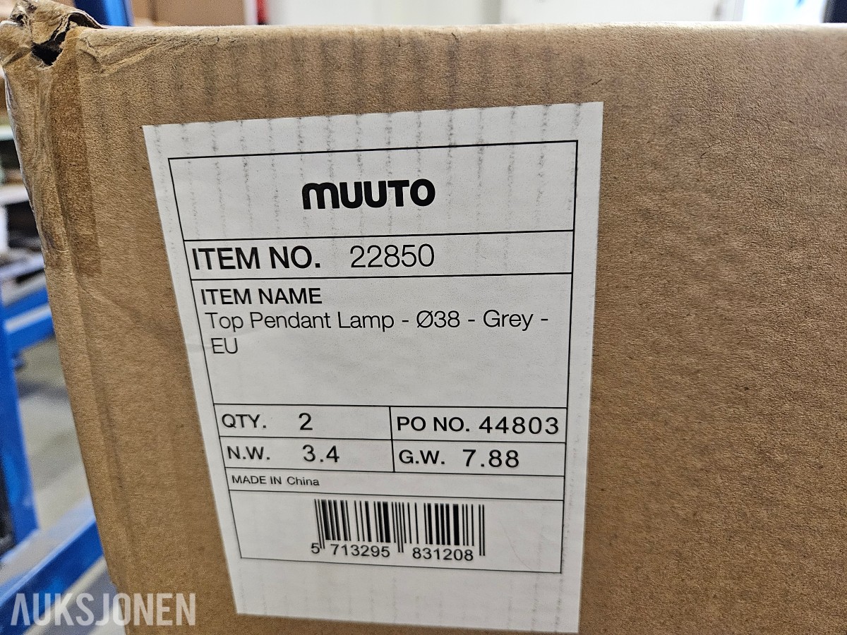 Muuto Top Pendant Lamp Ø38 - grå - to stykk