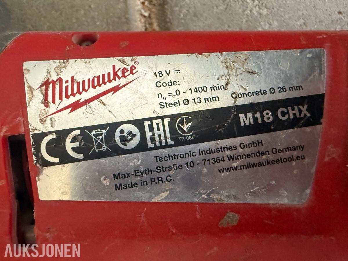 Defekt Milwaukee m18 CHX *Ingen minstepris*