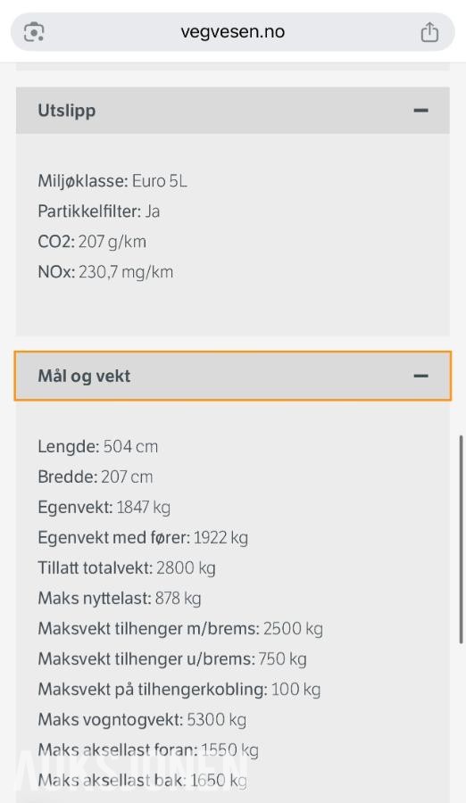 2016 Renault Master 2.3D CAMPERVAN / ISOLERT VAREBIL EU-OK 02.28 LAV KM