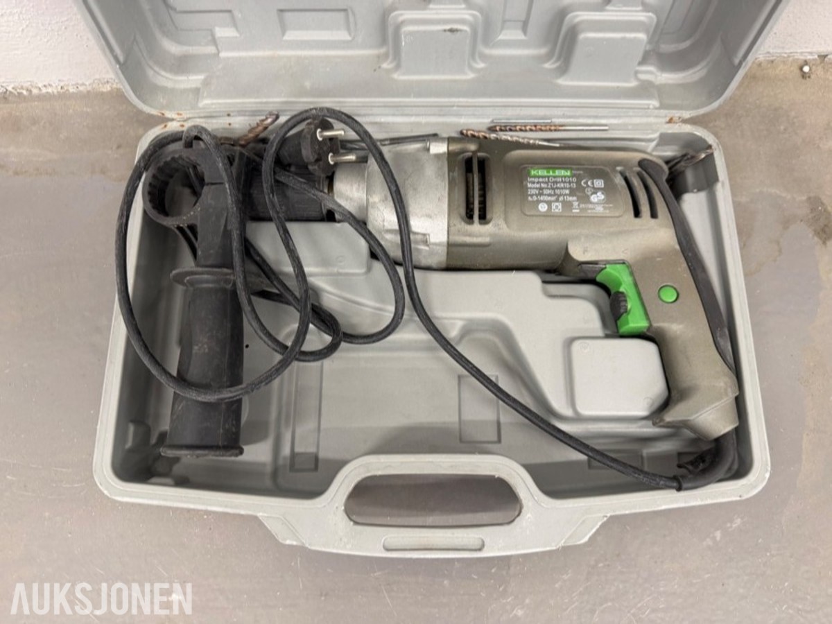 Kellen Impact Drill 110. Betongdrill standard 13 mm. chuck m/tannkrans