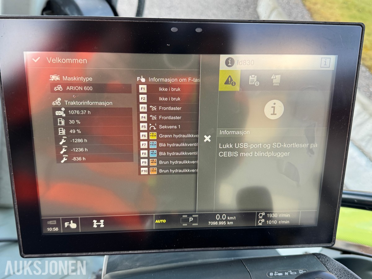 2019 Claas Arion 660 Cmatic - 5034 Timer