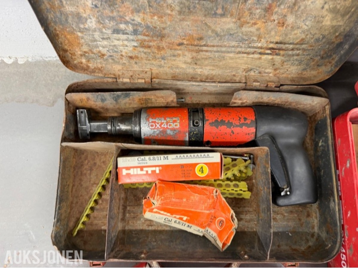 Hilti Boltepistoler DX 450 og DX 400 m/koffert og spiker