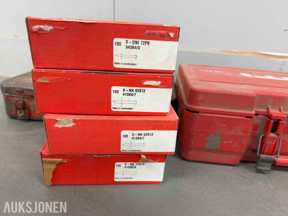 Hilti Boltepistoler DX 450 og DX 400 m/koffert og spiker