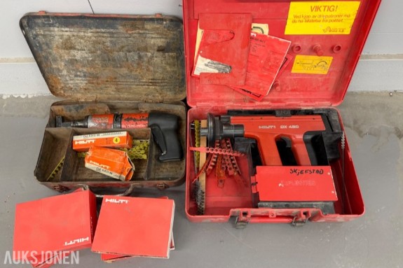 Hilti Boltepistoler DX 450 og DX 400 m/koffert og spiker