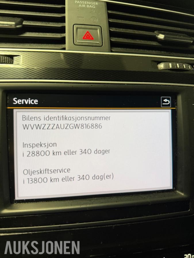 2016 VOLKSWAGEN GOLF GTE 1.4 TFSI 204HK ADAPTIV CRUISEKONTROLL