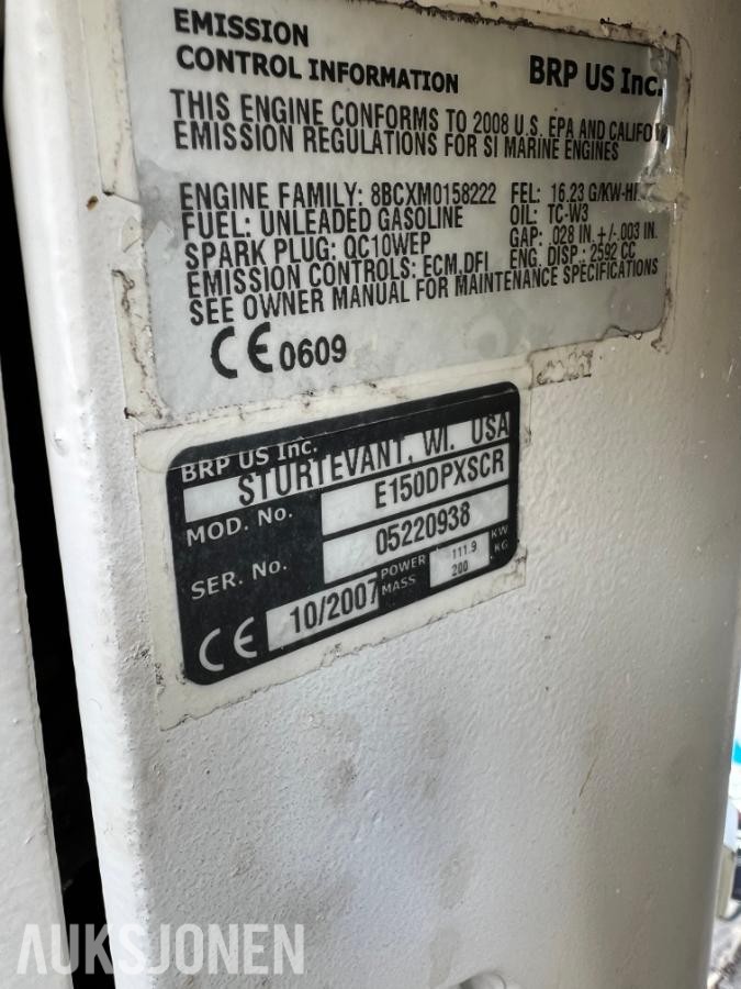 2007 Evinrude 150 E-Tec E150DPXSCR