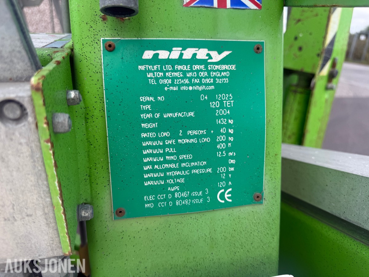 2004 Nifty 120 TET lift