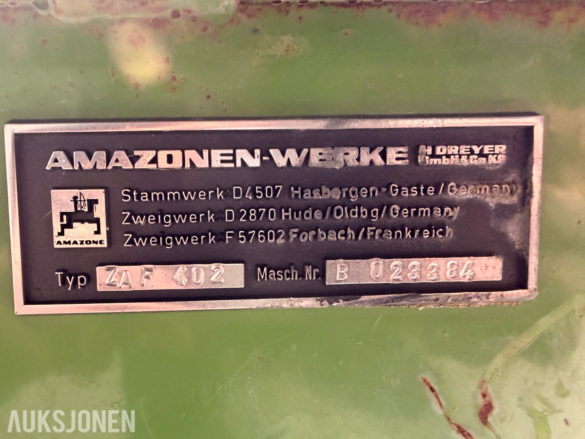Amazone ZA-F 402 gjødselspreder.