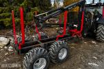 2007 Valtra N141 Twin-Trac traktor med Nokka tømmerhenger 