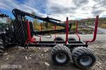 2007 Valtra N141 Twin-Trac traktor med Nokka tømmerhenger 