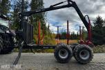 2007 Valtra N141 Twin-Trac traktor med Nokka tømmerhenger 