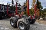 2007 Valtra N141 Twin-Trac traktor med Nokka tømmerhenger 