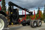 2007 Valtra N141 Twin-Trac traktor med Nokka tømmerhenger 