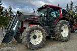 2007 Valtra N141 Twin-Trac traktor med Nokka tømmerhenger 