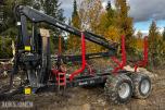 2007 Valtra N141 Twin-Trac traktor med Nokka tømmerhenger 